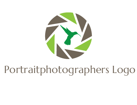 bird inside camera shutter logo