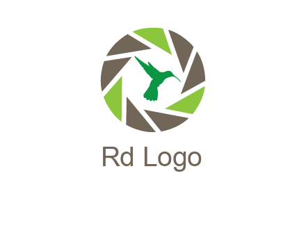 bird inside camera shutter logo