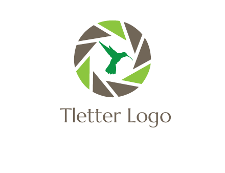 bird inside camera shutter logo