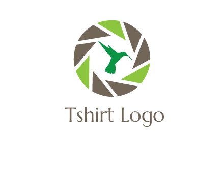 bird inside camera shutter logo
