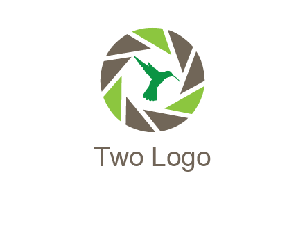 bird inside camera shutter logo