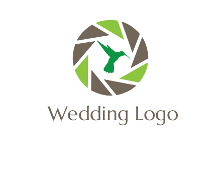 bird inside camera shutter logo
