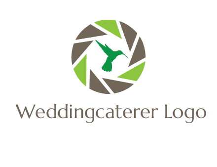 bird inside camera shutter logo