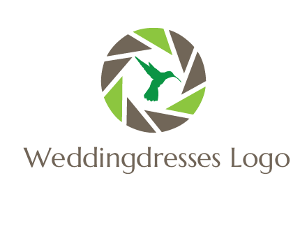 bird inside camera shutter logo