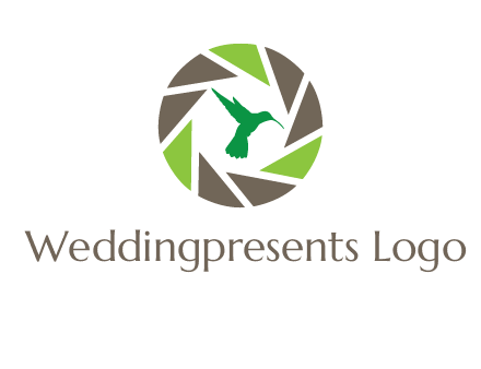 bird inside camera shutter logo