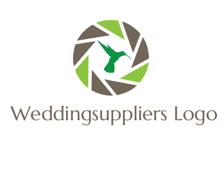 bird inside camera shutter logo
