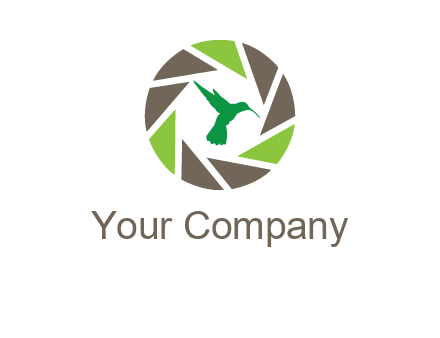 bird inside camera shutter logo