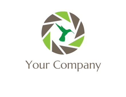 bird inside camera shutter logo