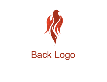 phoenix with fire flames logo