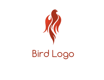 phoenix with fire flames logo