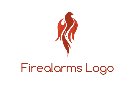 phoenix with fire flames logo