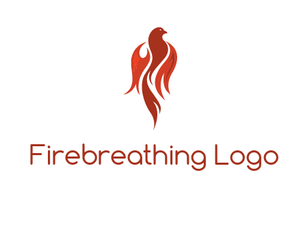 phoenix with fire flames logo