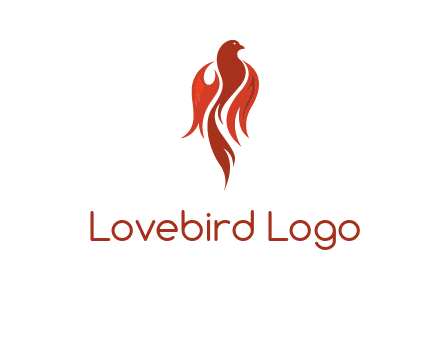 phoenix with fire flames logo