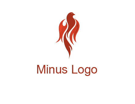 phoenix with fire flames logo
