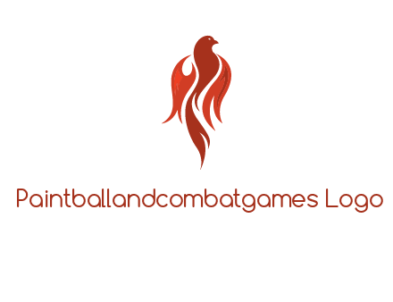 phoenix with fire flames logo