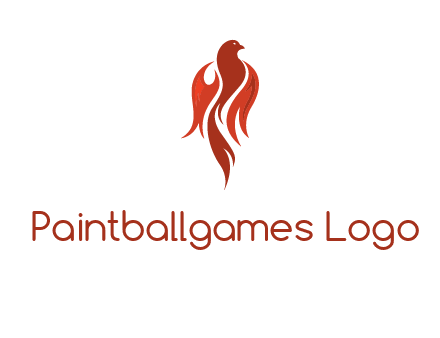 phoenix with fire flames logo