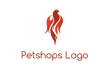 phoenix with fire flames logo
