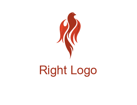 phoenix with fire flames logo