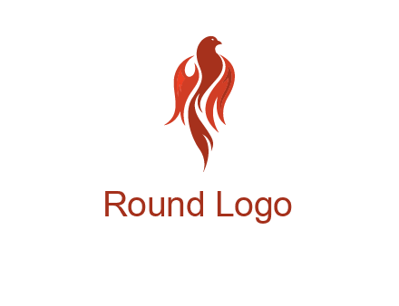 phoenix with fire flames logo