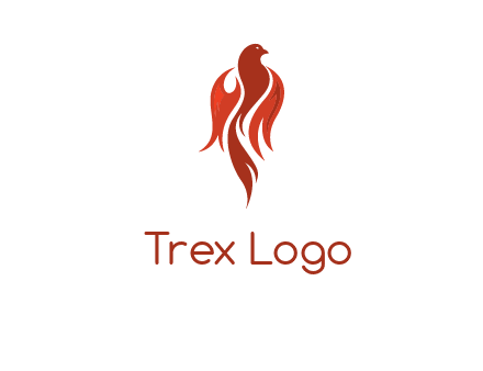 phoenix with fire flames logo