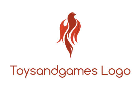 phoenix with fire flames logo