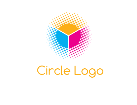 halftone with circle logo