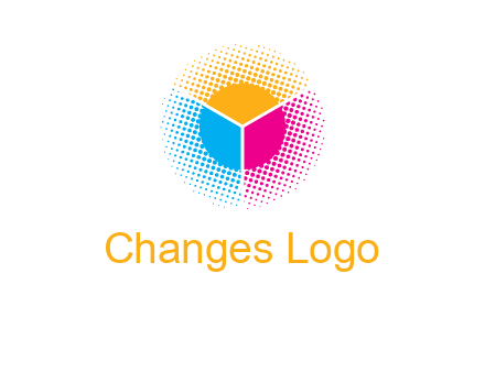 halftone with circle logo