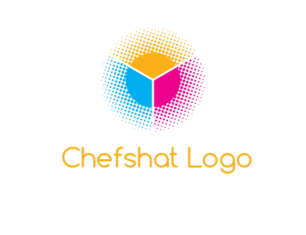halftone with circle logo