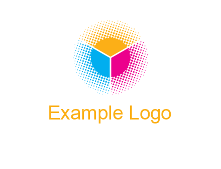 halftone with circle logo