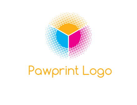 halftone with circle logo
