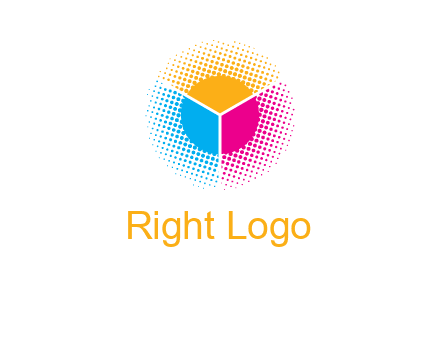 halftone with circle logo