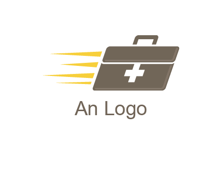 medical bag with speed lines logo