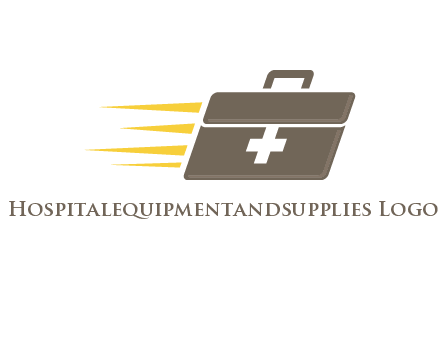 medical bag with speed lines logo