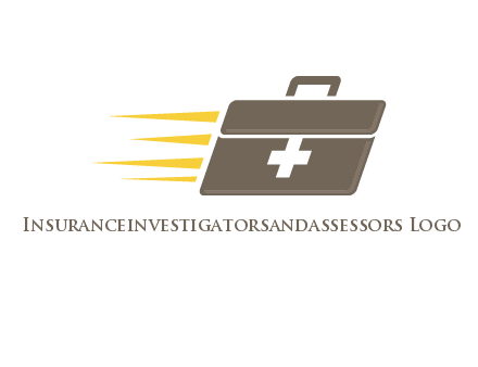 medical bag with speed lines logo