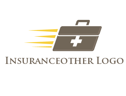 medical bag with speed lines logo