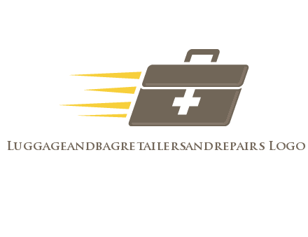 medical bag with speed lines logo