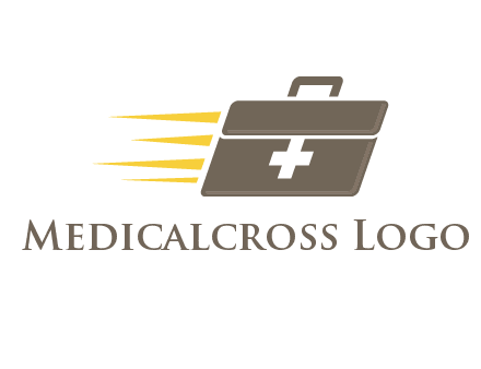 medical bag with speed lines logo