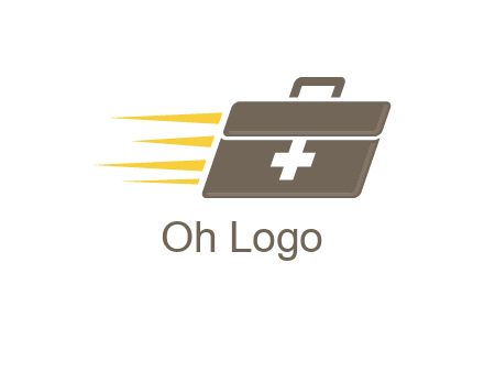 medical bag with speed lines logo