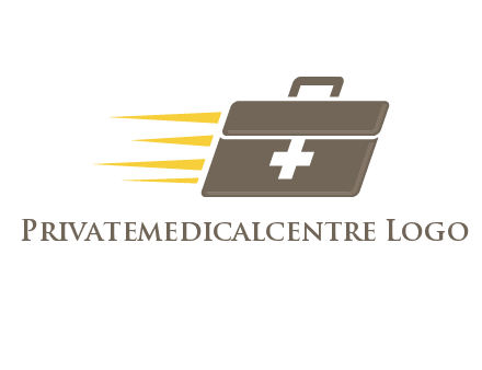 medical bag with speed lines logo