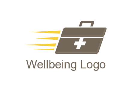 medical bag with speed lines logo