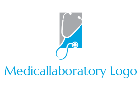 stethoscope is placed in front of rectangle icon
