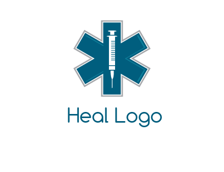 injection inside medical sign logo