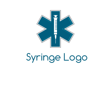 injection inside medical sign logo