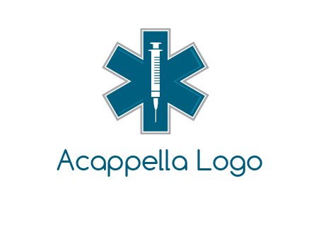 injection inside medical sign logo