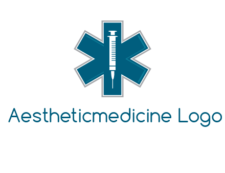 injection inside medical sign logo