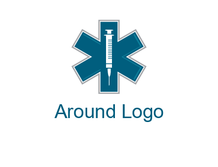 injection inside medical sign logo
