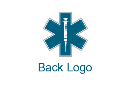 injection inside medical sign logo