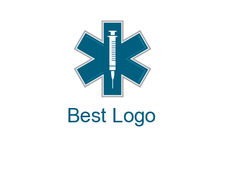 injection inside medical sign logo
