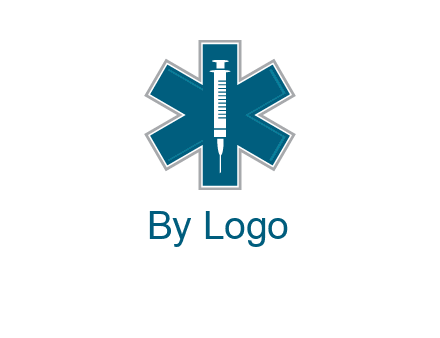 injection inside medical sign logo