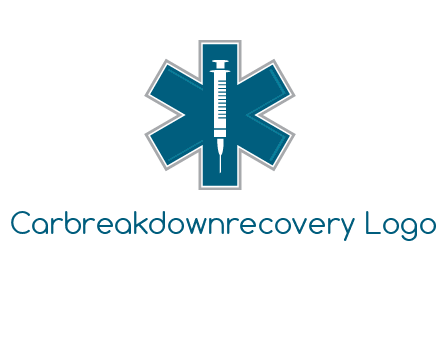 injection inside medical sign logo